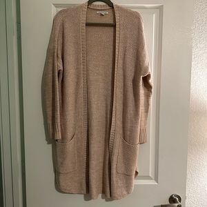 American Eagle Light Pink Long Cardigan